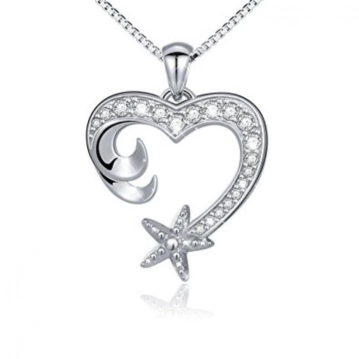 1513272778Cz Love Heart Starfish Pendant Necklace1